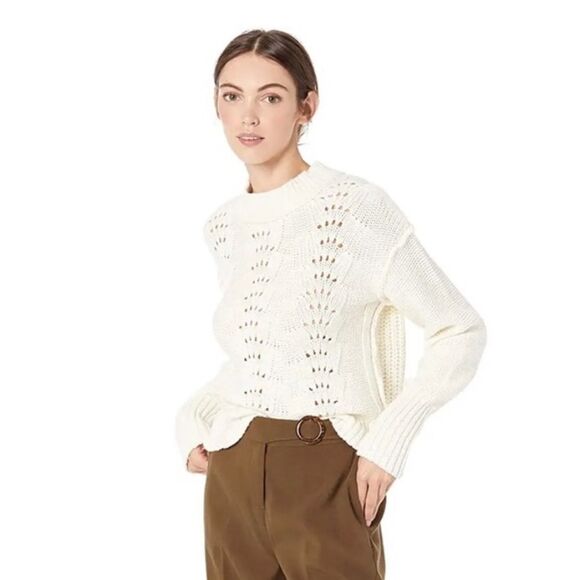 NWT Free People Bell Song Pullover Sweater in color Bones - Picture 7 of 10